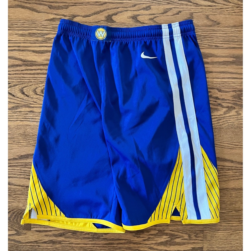 Nike Golden State Warriors Swingman Basketball Shorts Blue XL 18-20 ICON Edition